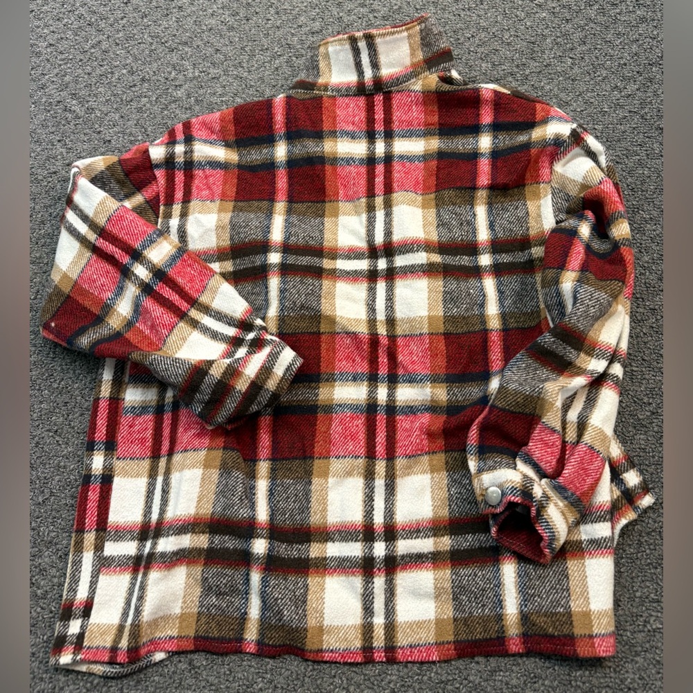Plaid Button-Up Shacket - Picture 7 of 8